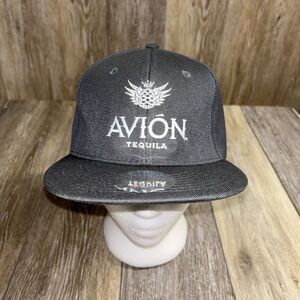 Avion Tequila Gray White Embroidered Snapback Baseball Hat Cap Adjustable